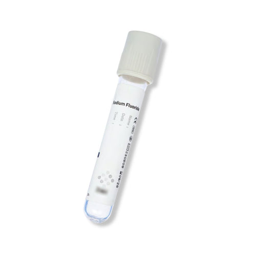 Vacuum Sodium Fluoride Blood Collection Tube (2 ml) Pack of 100 Pieces