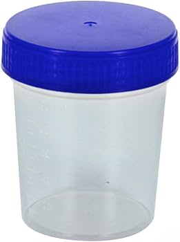 Non-Sterile Urine Container Blue Cap (30 ml) Pack of 100 Pieces