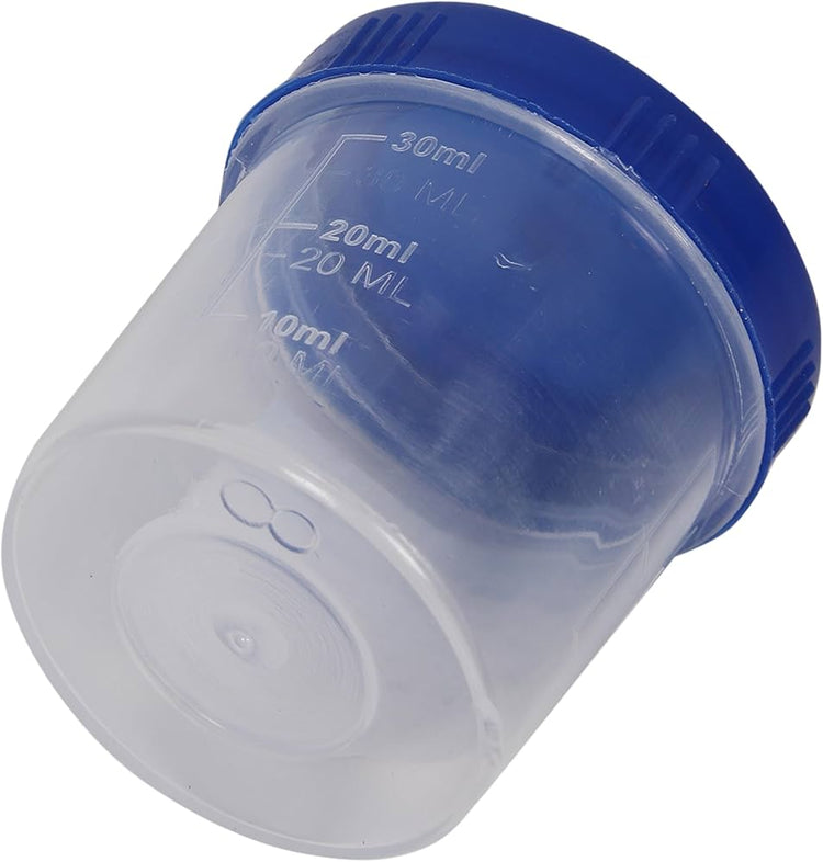 Sterile Urine Container Blue Cap (30 ml) Pack of 100 Pieces