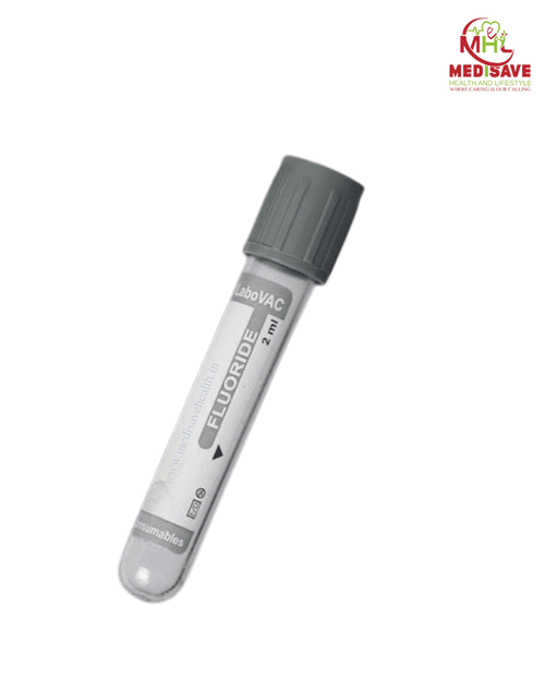 Vacuum Sodium Fluoride Blood Collection Tube (4 ml) Pack of 100 Pieces