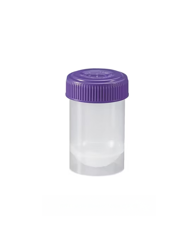 Non-Sterile Urine Container Violet Cap (30 ml) Pack of 100 Pieces