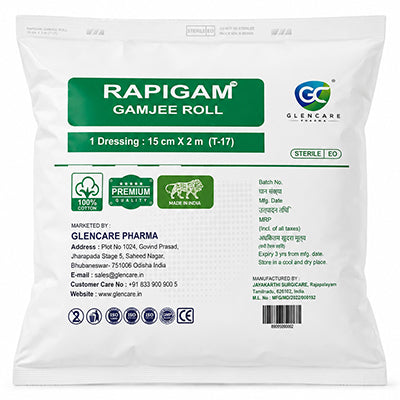 Roller Bandage (15 cm × 3 m) Pack of 10 Pieces, 30 TPI